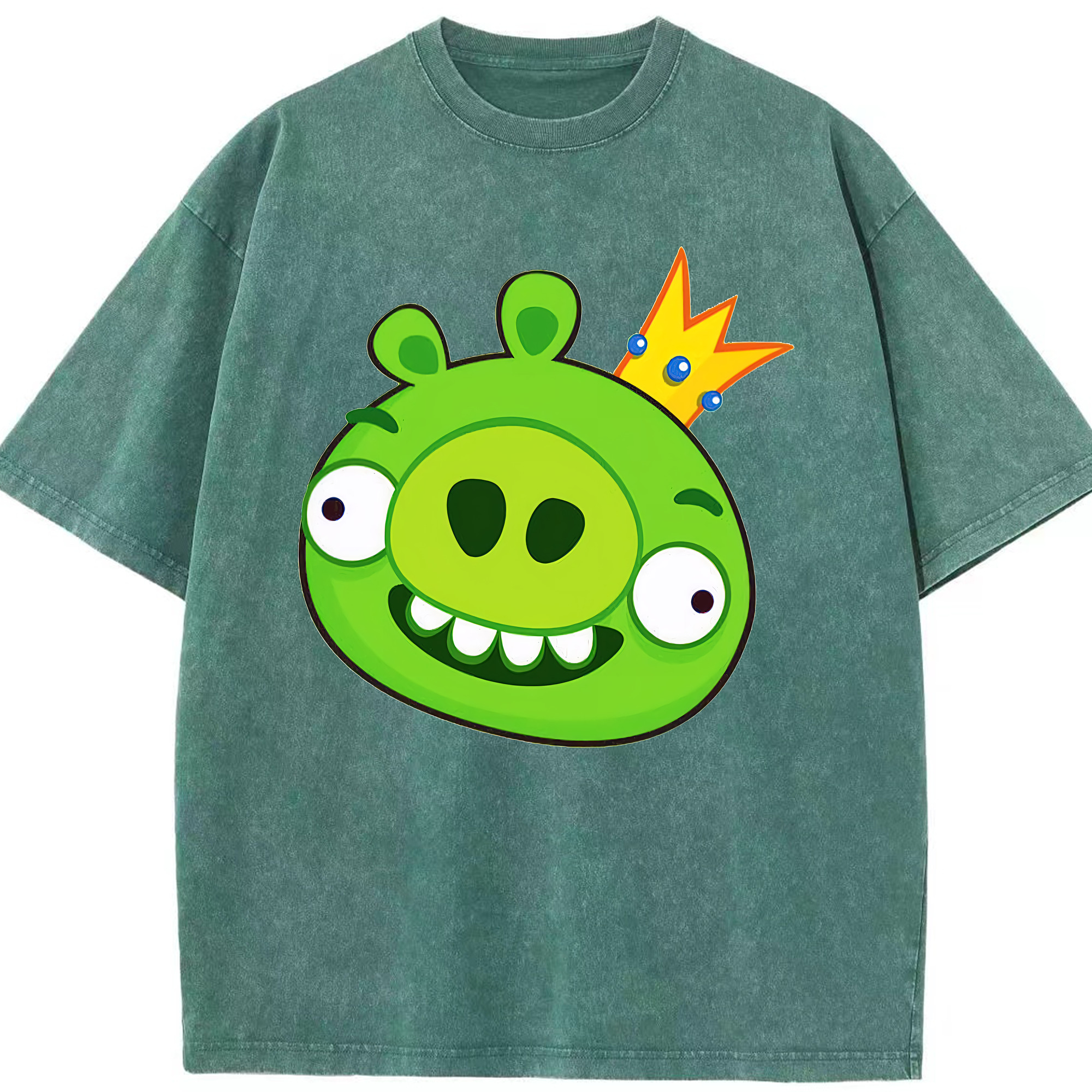 （画像用） Angry Birds アングリーバード 綿100% ヴィンテージ風 半袖Tシャツ（フロントプリント）